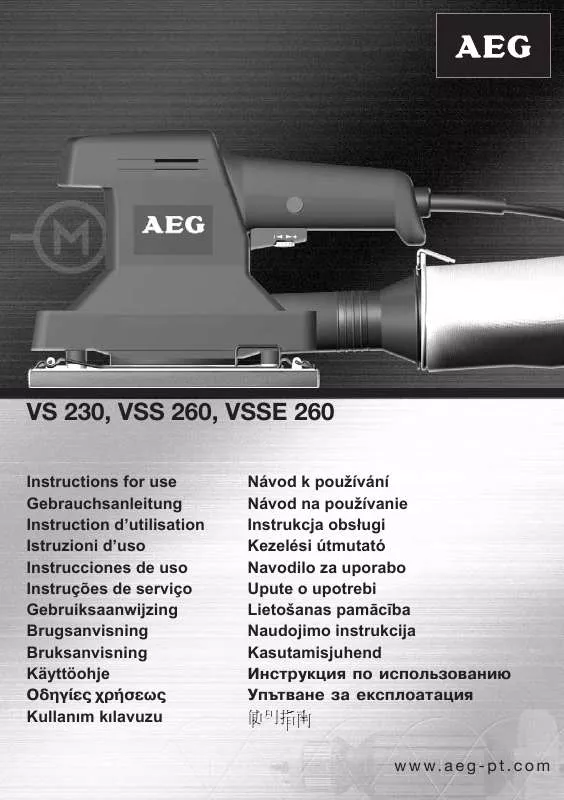Mode d'emploi AEG-ELECTROLUX VSSE 260