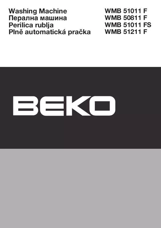 Mode d'emploi BEKO WMB 51011 FS