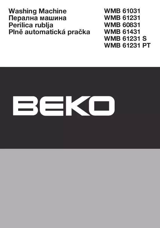 Mode d'emploi BEKO WMB 61231 S