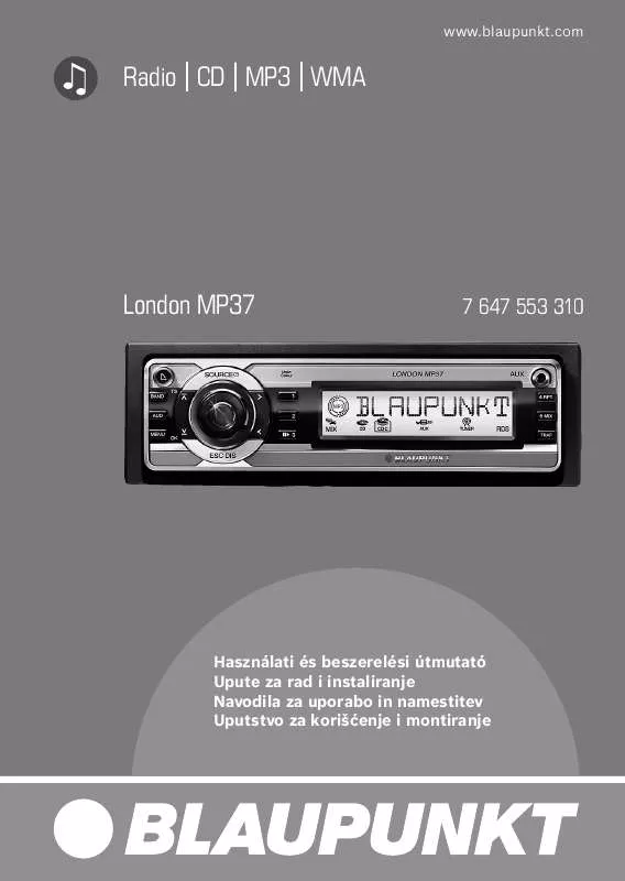 Mode d'emploi BLAUPUNKT LONDON MP37
