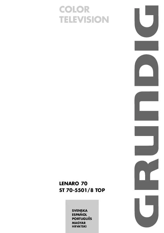 Mode d'emploi GRUNDIG LENARO 70 ST 70-5501/8 TOP