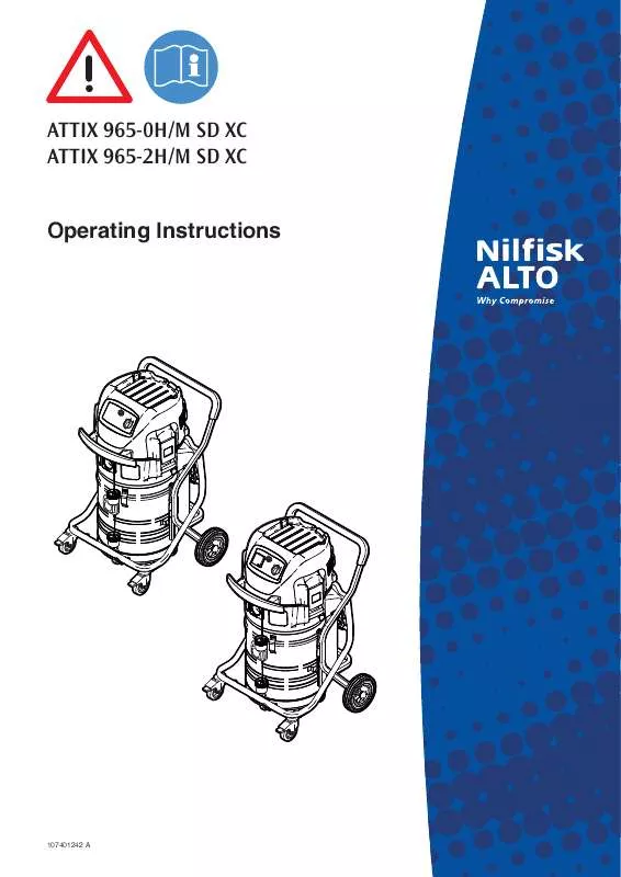 Mode d'emploi NILFISK ATTIX 965-0H/M SD XC
