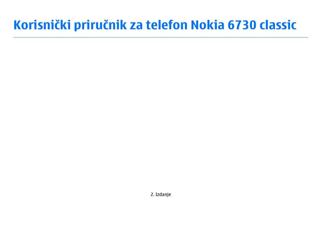 Mode d'emploi NOKIA 6730 CLASSIC