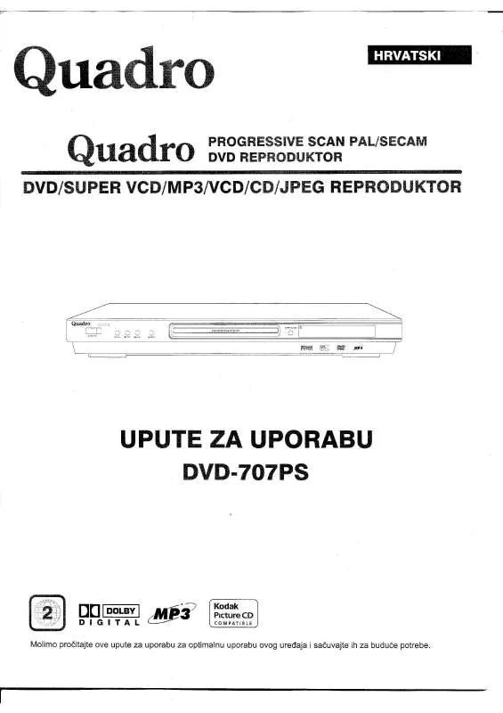Mode d'emploi QUADRO DVD-707PS