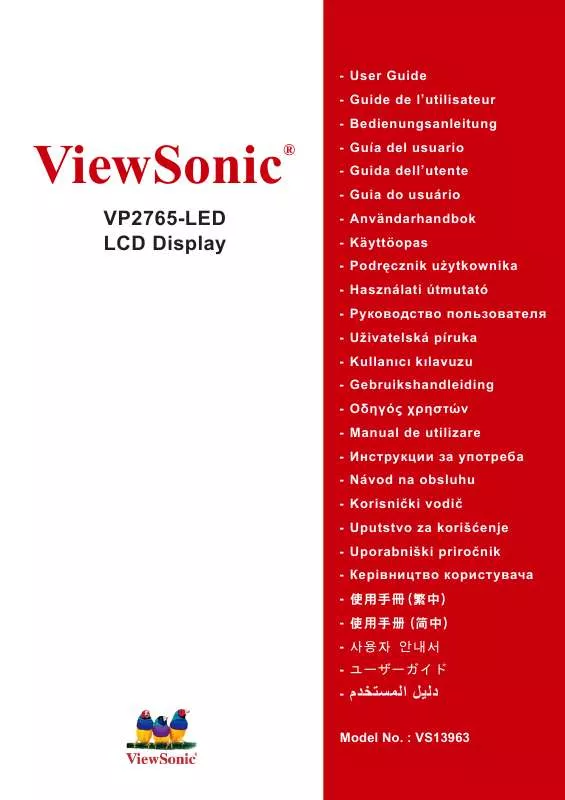 Mode d'emploi VIEWSONIC VP2765-LED