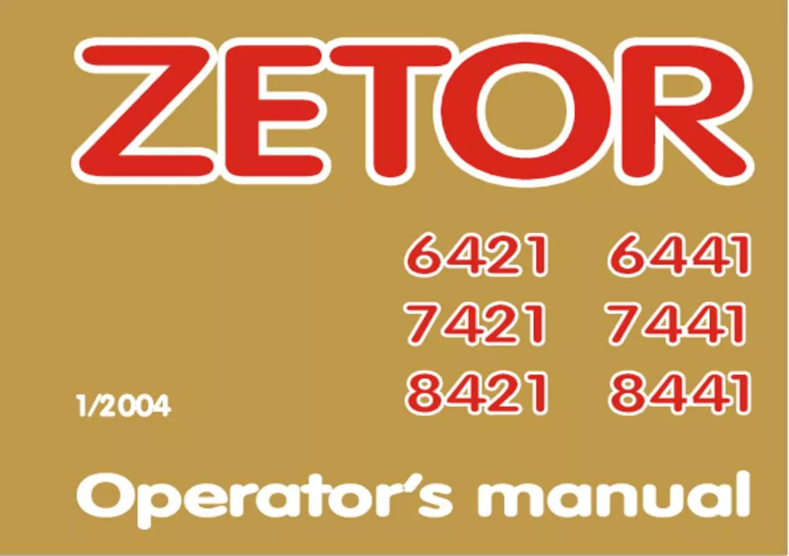Mode d'emploi ZETOR 4341