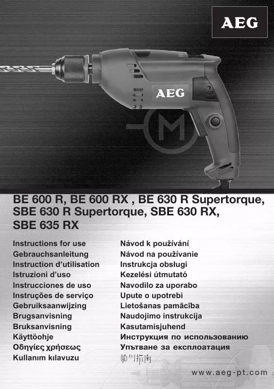 Mode d'emploi AEG BE 630 R SUPERTORQUE