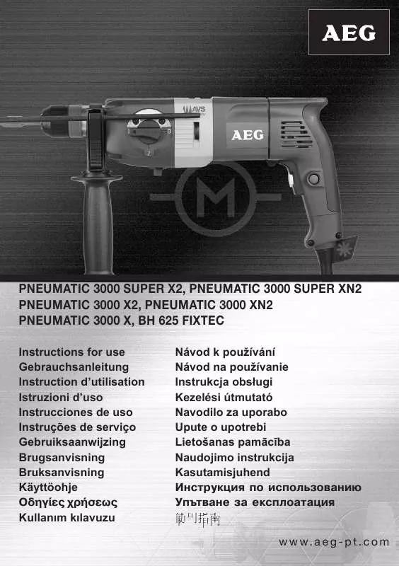 Mode d'emploi AEG PNEUMATIC 3000 X2