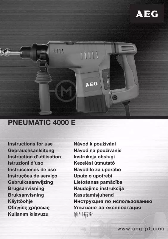 Mode d'emploi AEG PNEUMATIC 4000 E