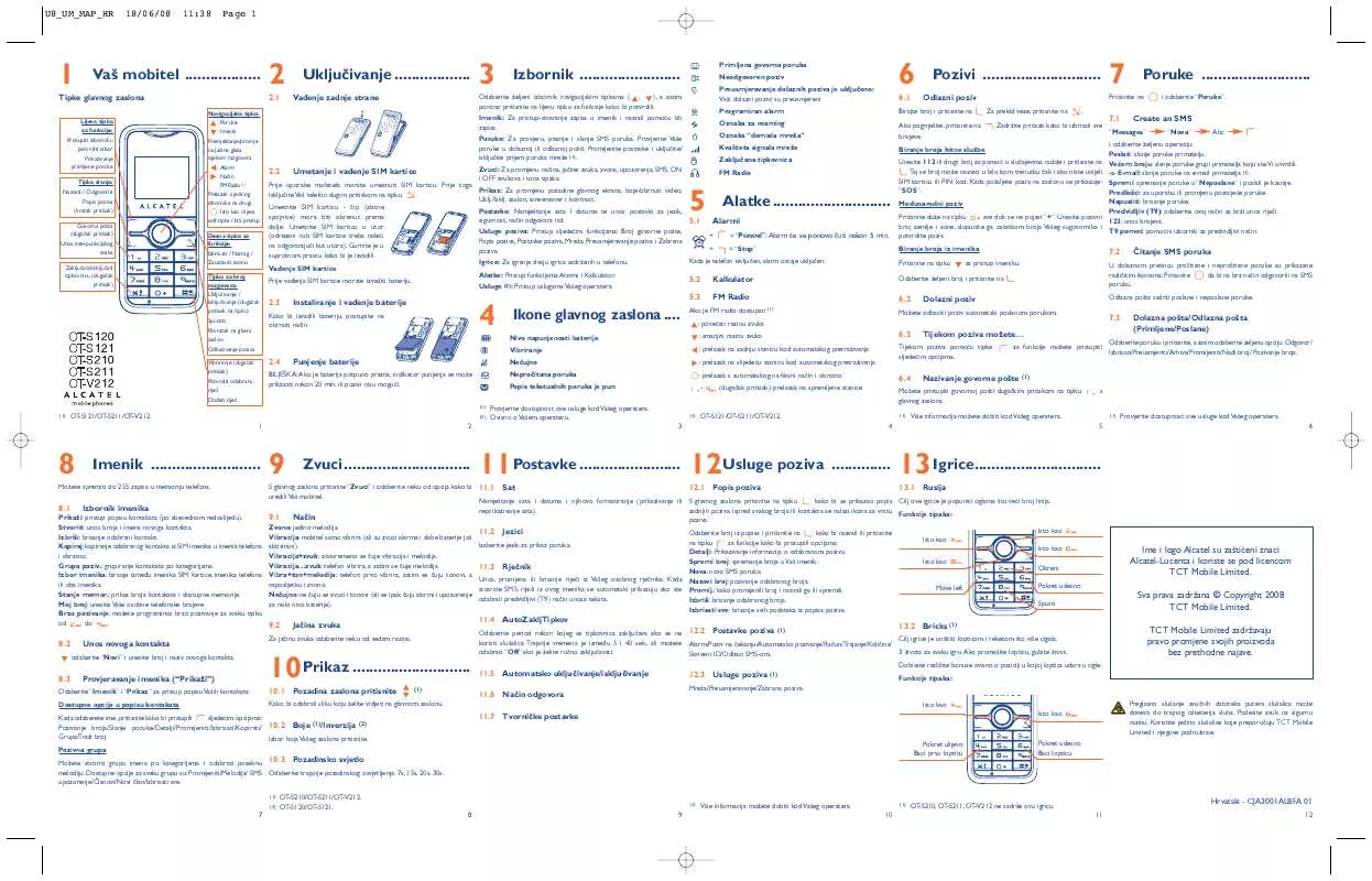 Mode d'emploi ALCATEL OT-S120