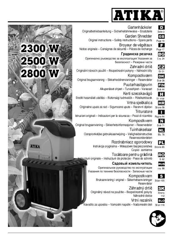 Mode d'emploi ATIKA 2800 W