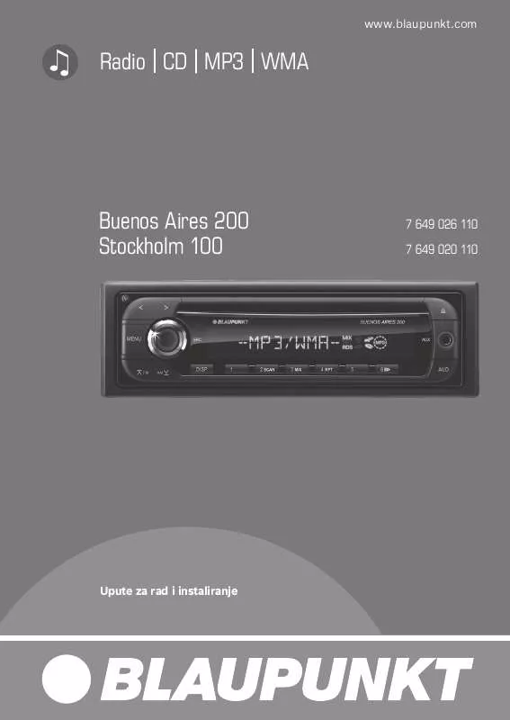 Mode d'emploi BLAUPUNKT BUENOS AIRES 200