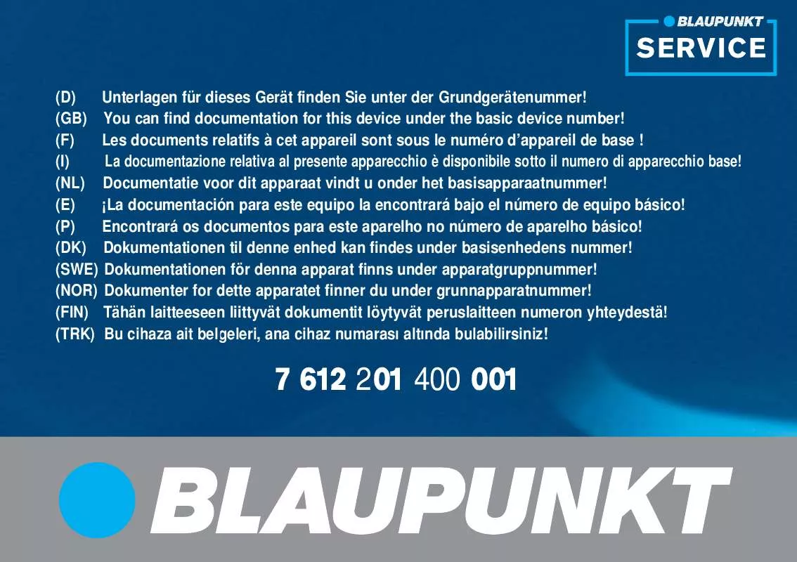 Mode d'emploi BLAUPUNKT LUCCA MP3 GRIECHENLAND