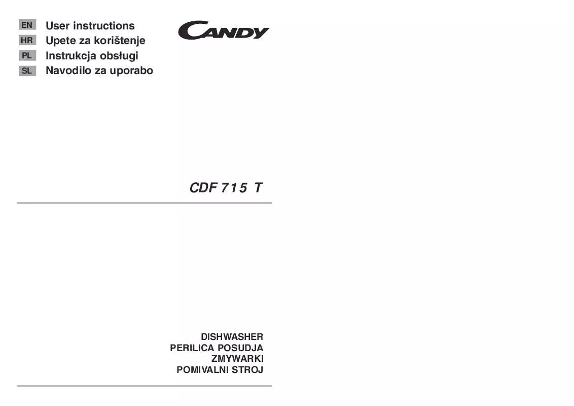 Mode d'emploi CANDY CDF 715 T