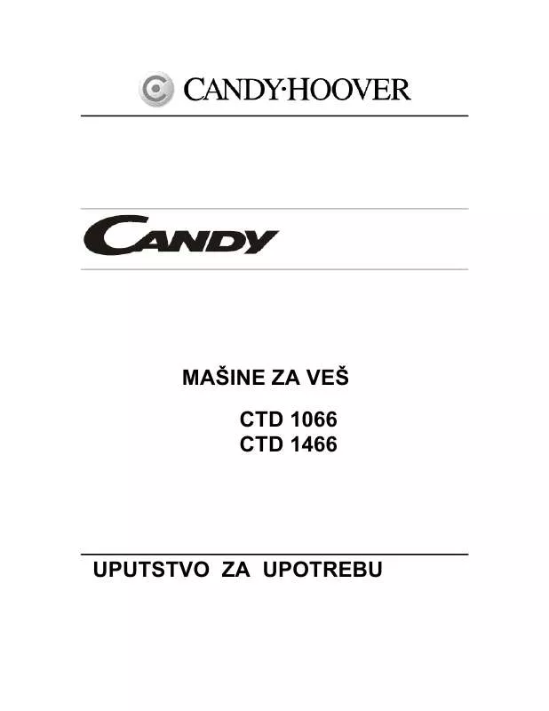 Mode d'emploi CANDY CTD 1066