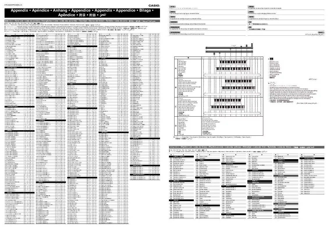 Mode d'emploi CASIO CTK-4000