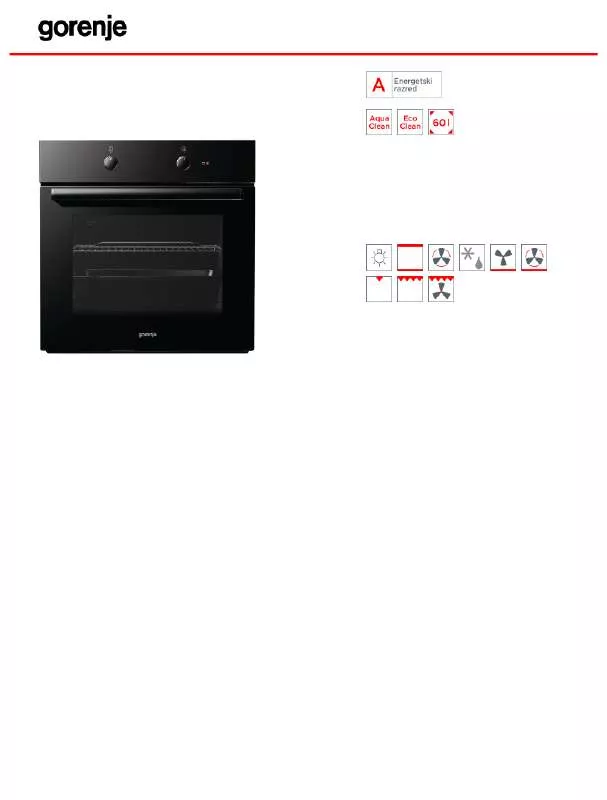 Mode d'emploi GORENJE BO7121AB