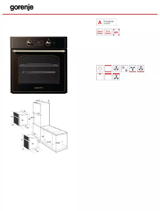 Mode d'emploi GORENJE BO7345RBR