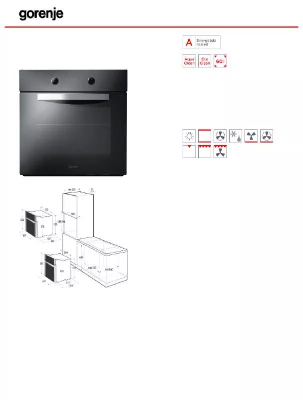 Mode d'emploi GORENJE BO7445MG