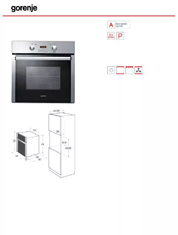 Mode d'emploi GORENJE BOP7115AX