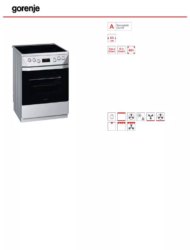 Mode d'emploi GORENJE EC67420BX