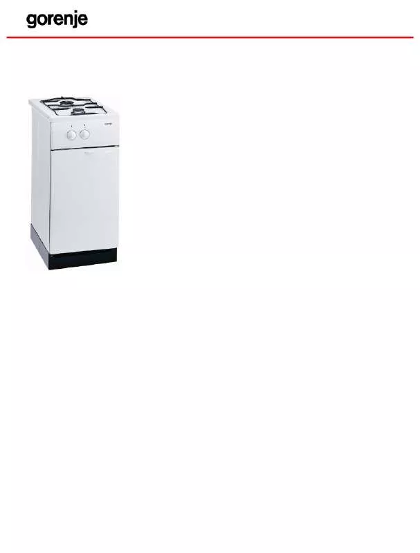 Mode d'emploi GORENJE G20W