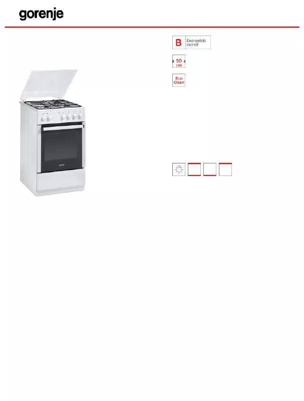 Mode d'emploi GORENJE K51101AW0