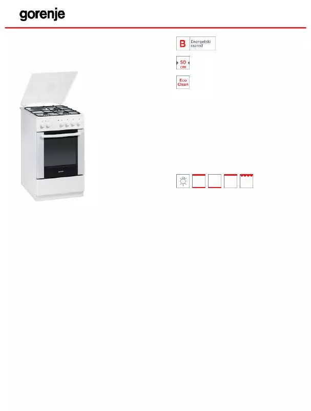 Mode d'emploi GORENJE K52101IW0