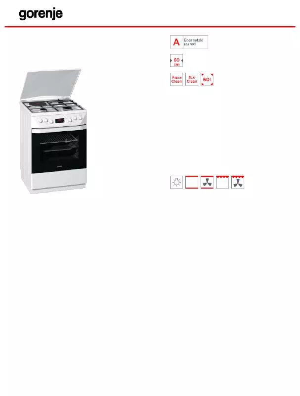 Mode d'emploi GORENJE K65333BW0