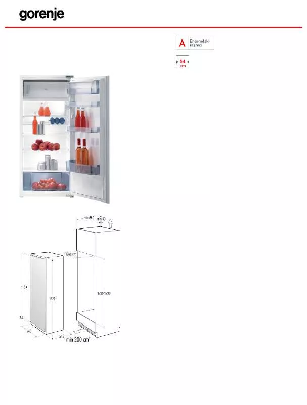 Mode d'emploi GORENJE RBI41205