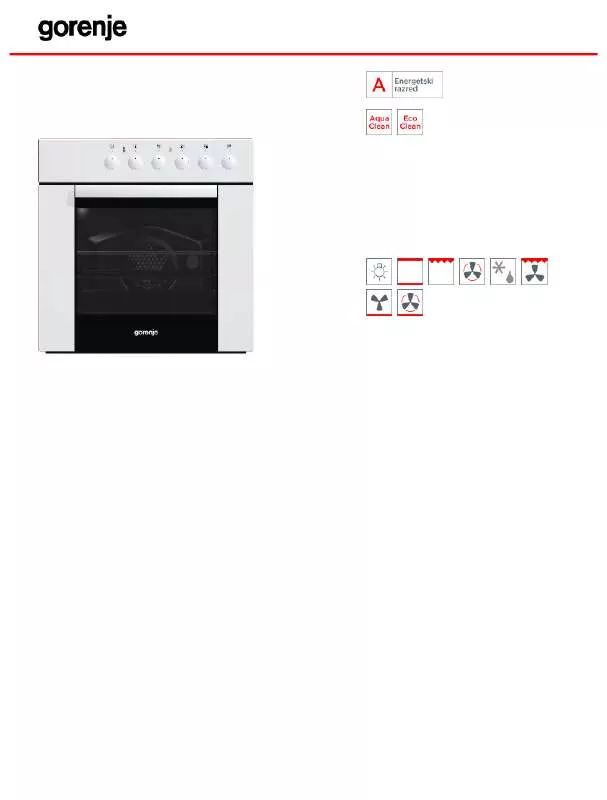 Mode d'emploi GORENJE U7500W