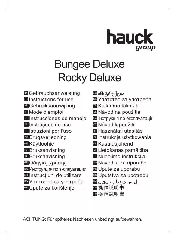 Mode d'emploi HAUCK BUNGEE DELUXE