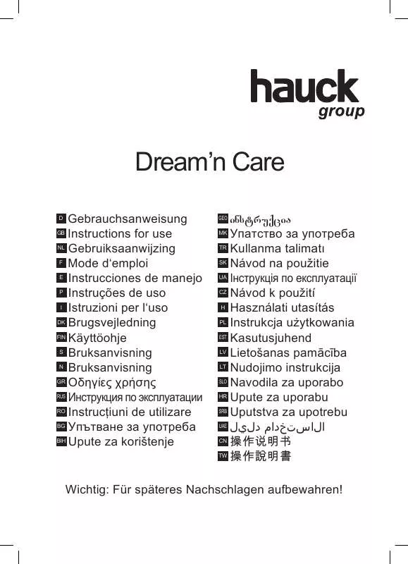 Mode d'emploi HAUCK DREAM N CARE