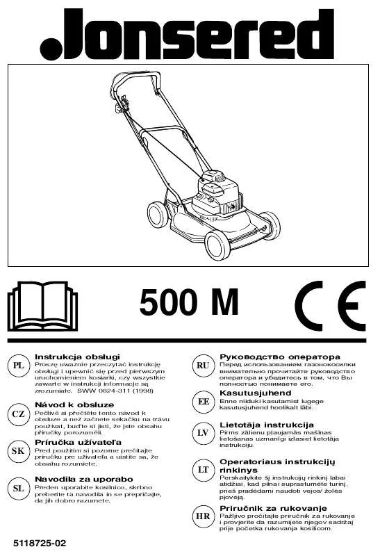 Mode d'emploi JONSERED 500 M