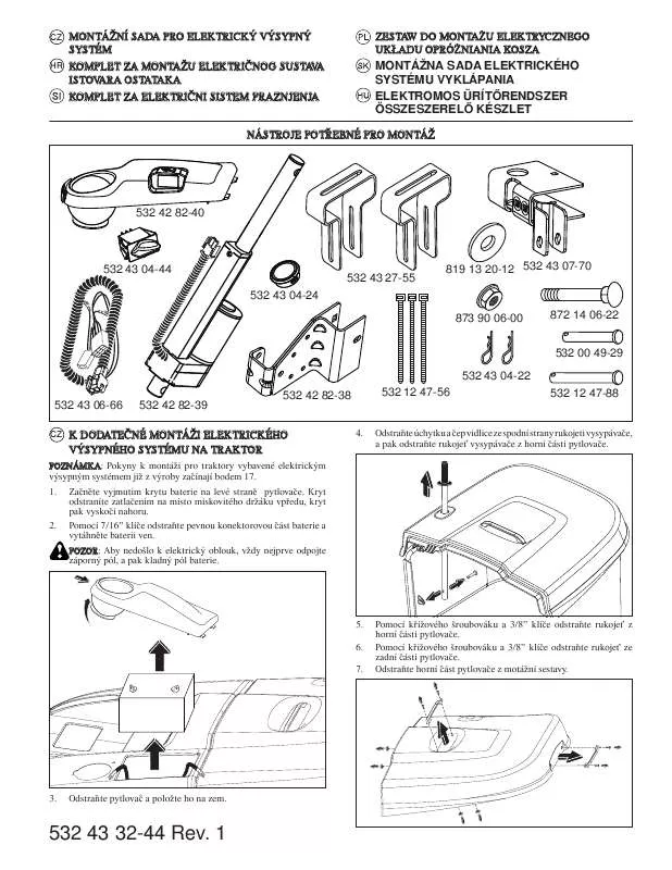 Mode d'emploi JONSERED ELECTRIC DUMP SYSTEM KIT