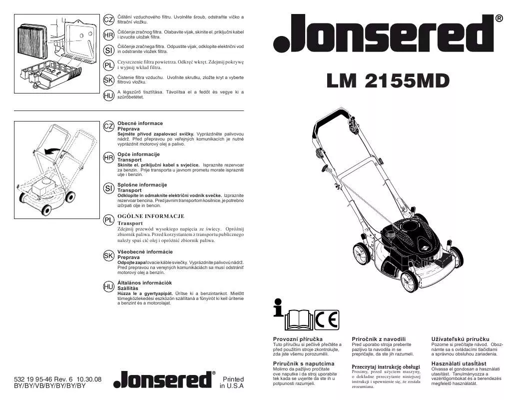 Mode d'emploi JONSERED LM 2155 MD