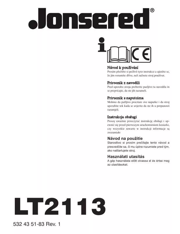 Mode d'emploi JONSERED LT 2113