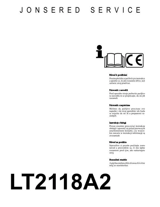 Mode d'emploi JONSERED LT 2118 A2