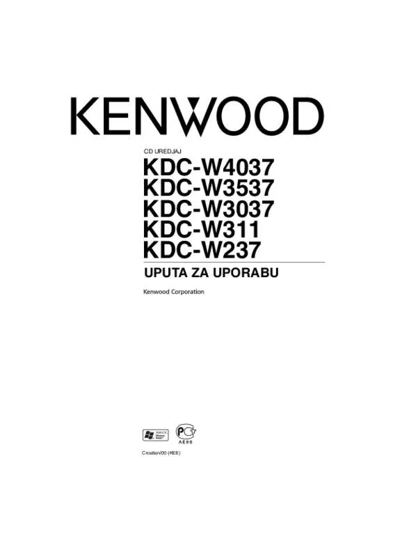 Mode d'emploi KENWOOD KDC-W3037