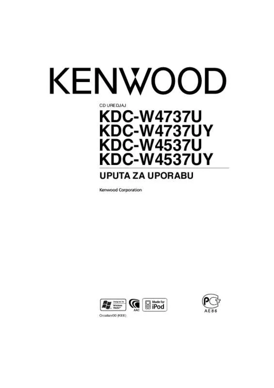Mode d'emploi KENWOOD KDC-W4737U