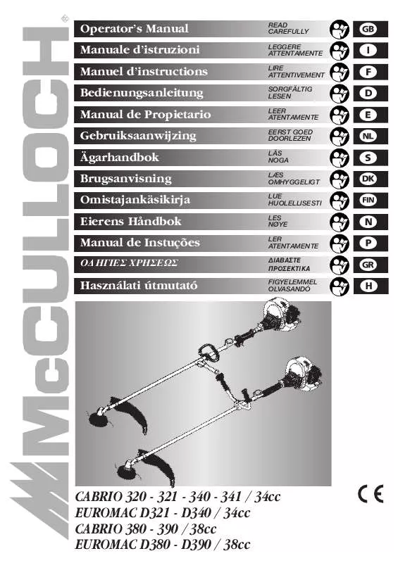 Mode d'emploi MCCULLOCH CABRIO 320