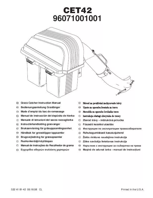 Mode d'emploi MCCULLOCH CET 42