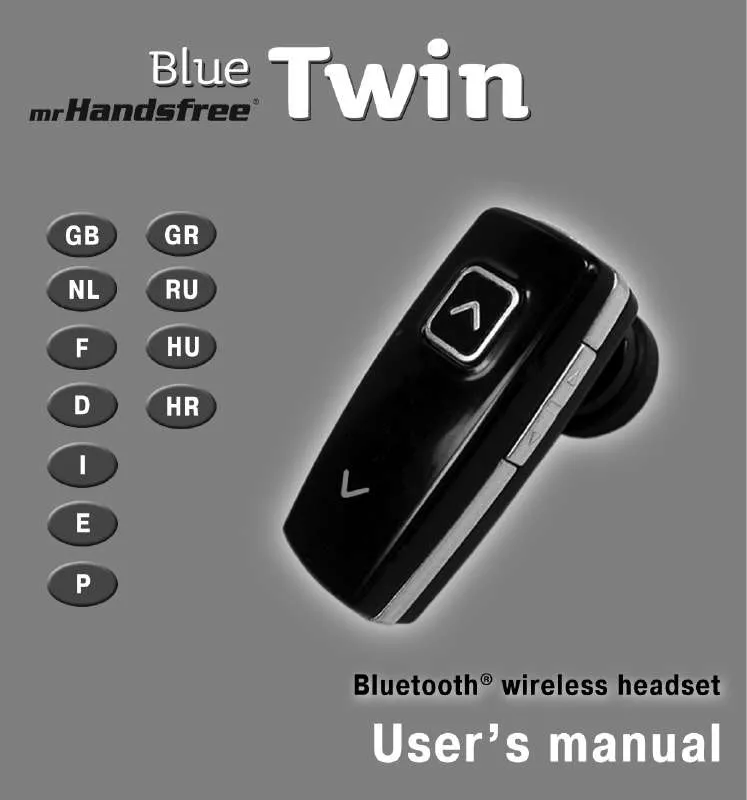 Mode d'emploi MR HANDSFREE BLUE TWIN