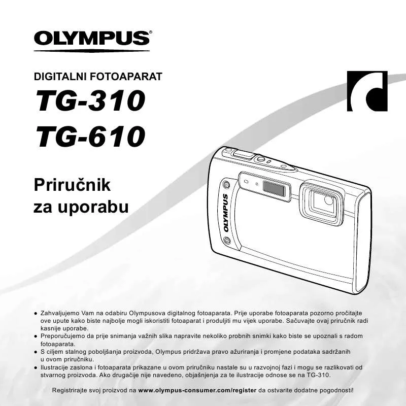 Mode d'emploi OLYMPUS TG-310