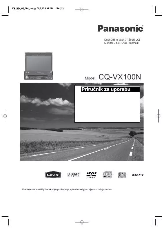 Mode d'emploi PANASONIC CQ-VX100N