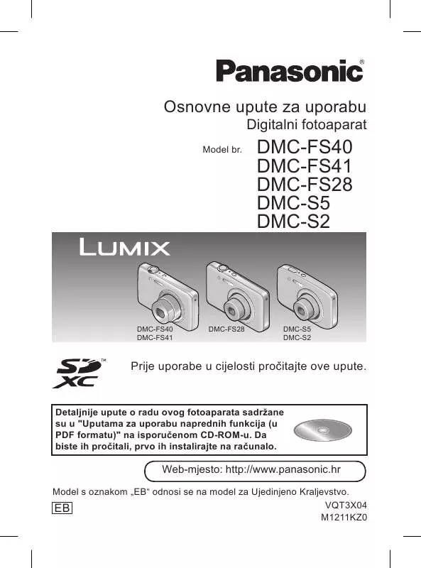 Mode d'emploi PANASONIC DMC-FS40