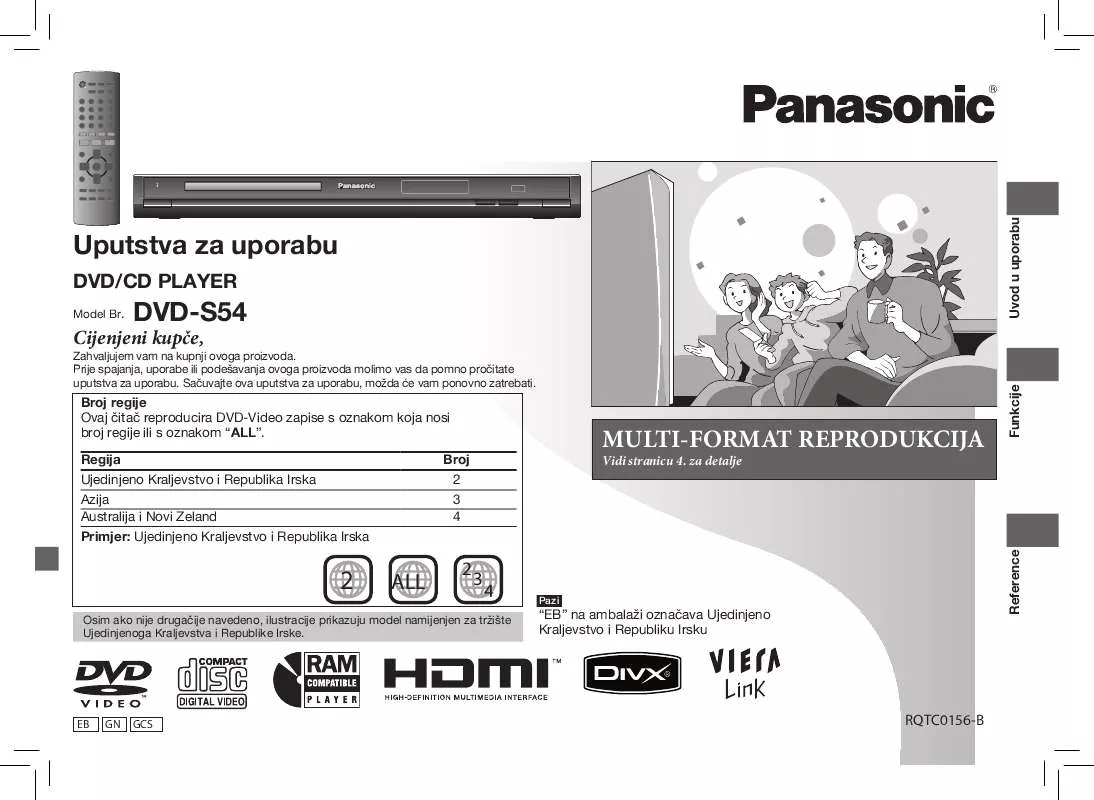 Mode d'emploi PANASONIC DVD-S54