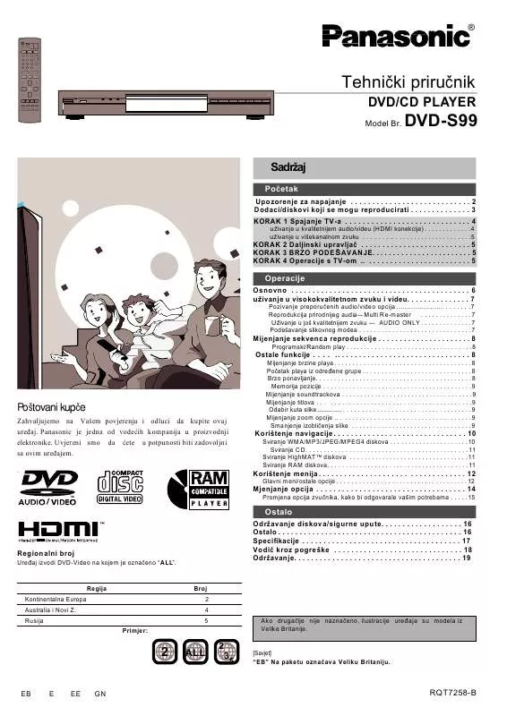 Mode d'emploi PANASONIC DVD-S99