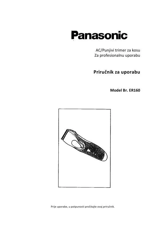 Mode d'emploi PANASONIC ER-160
