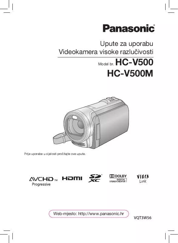 Mode d'emploi PANASONIC HC-V500